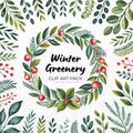 Winter Greenery Clipart Sublimation Bundle PNG - Craft House SVG
