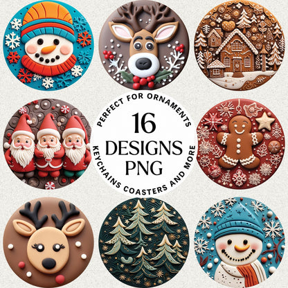 Christmas 3D Ornament Bundle Sublimation Designs PNG - Craft House SVG