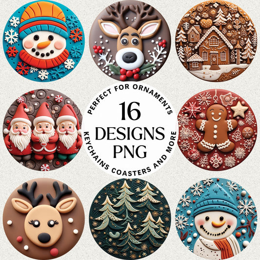 Christmas 3D Ornament Bundle Sublimation Designs PNG - Craft House SVG