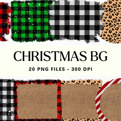 Christmas Sublimation Background Bundle PNG | SB2 - Craft House SVG