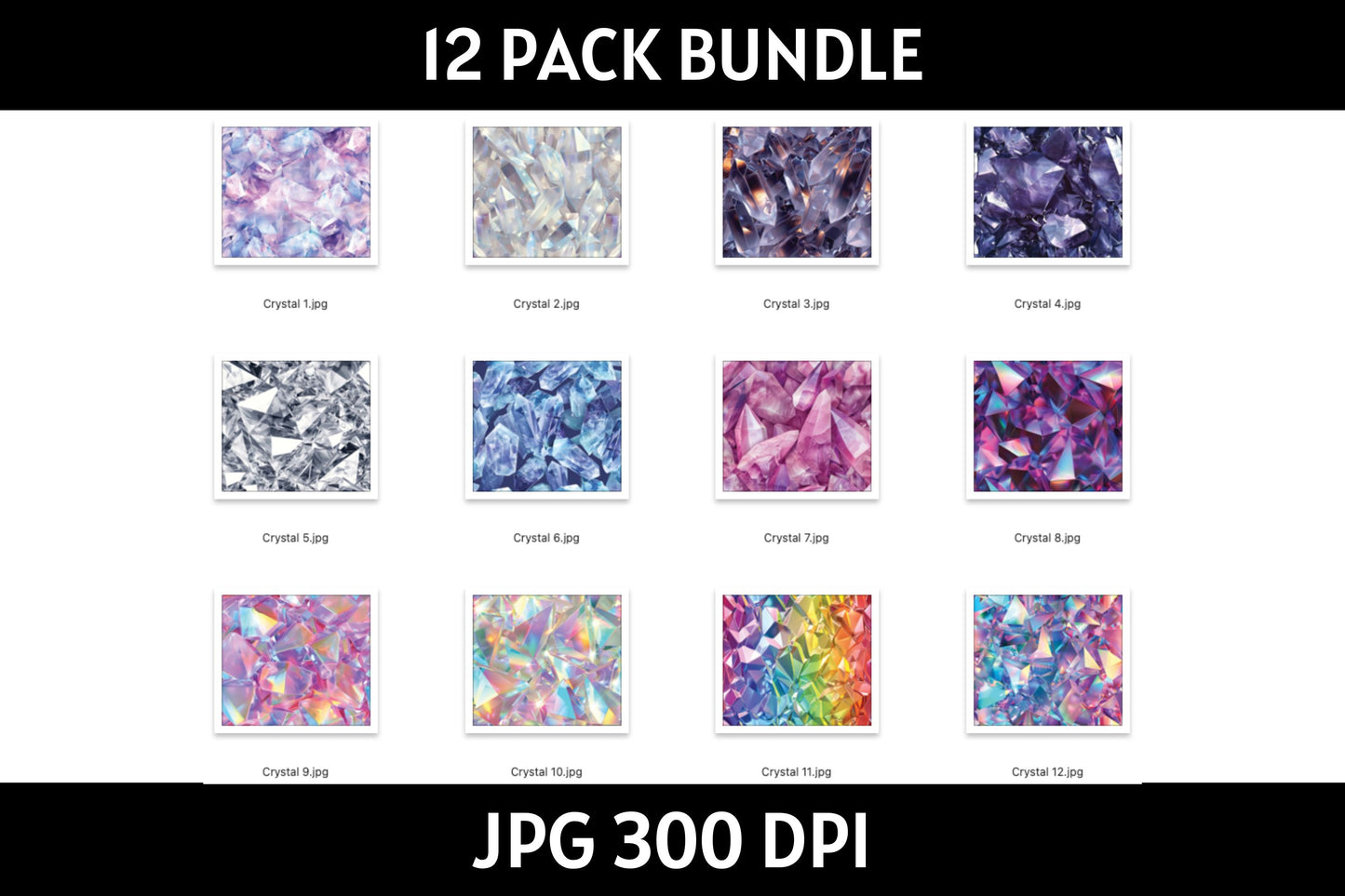 Crystal 20 oz Tumbler Wrap Bundle Holographic Sublimation Designs JPG