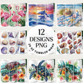 Summer 20 oz Skinny Tumbler Wrap Bundle Sublimation PNG - Craft House SVG