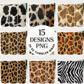Animal Prints 20 oz Tumbler Wrap Bundle Sublimation PNG - Craft House SVG