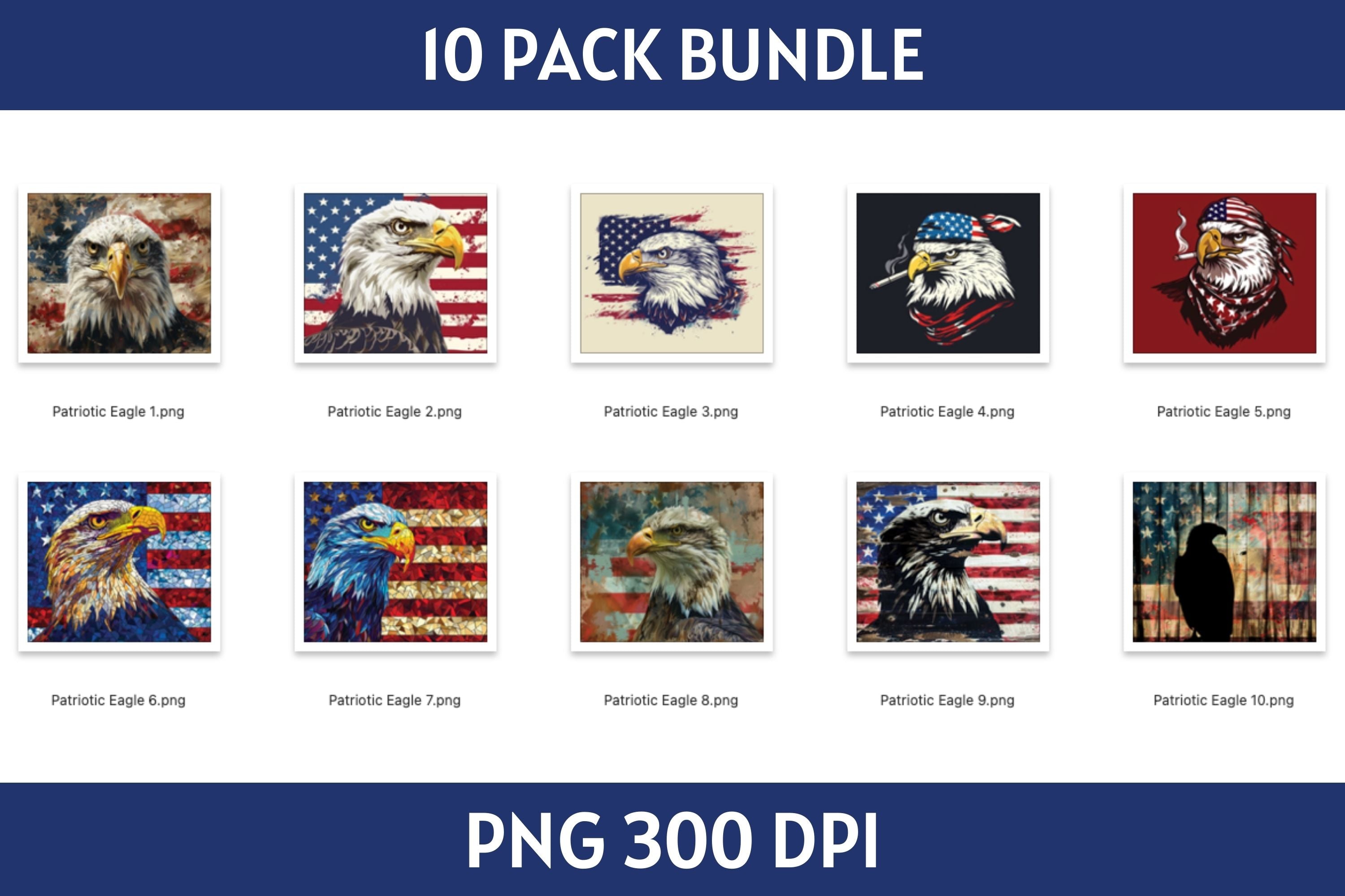 Patriotic Eagle 20 oz Tumbler Sublimation Designs Bundle PNG - Craft House SVG