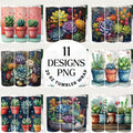 Succulent Tumbler Sublimation Bundle PNG 20 oz - Craft House SVG