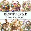 Watercolor Easter Sublimation Bundle Bunny Rabbit Designs PNG - Craft House SVG
