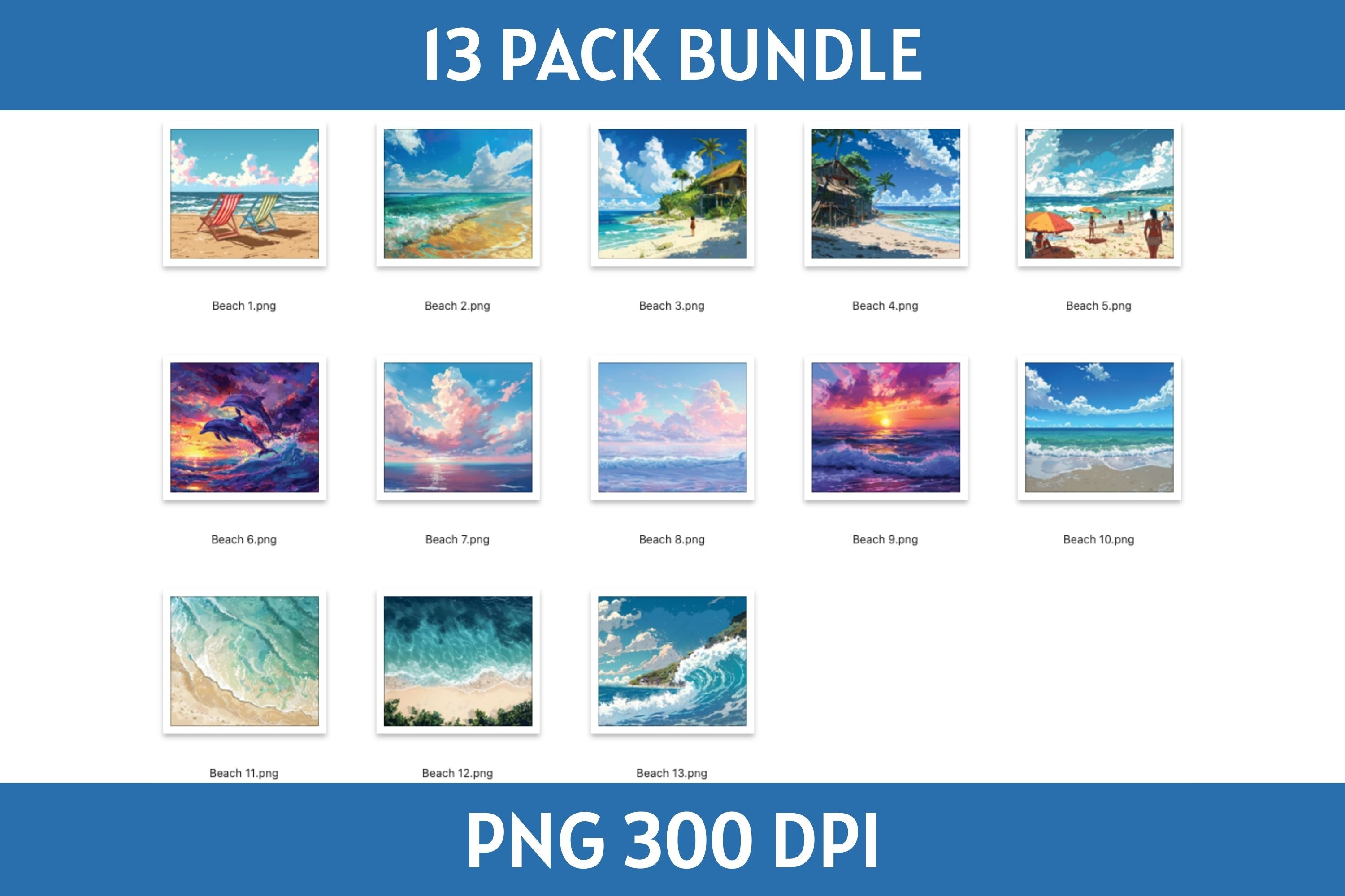 Beach Tumbler Sublimation Bundle PNG 20 oz - Craft House SVG