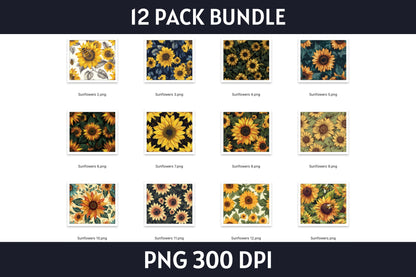 Sunflower Tumbler Sublimation Bundle PNG 20 oz