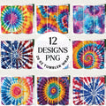 Tie Dye Tumbler Sublimation Bundle PNG 20 oz - Craft House SVG