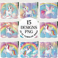 Unicorn Tumbler Sublimation Bundle PNG 20 oz - Craft House SVG