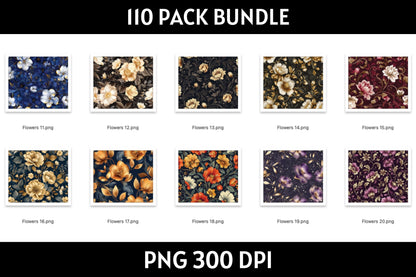 Flowers Tumbler Sublimation Bundle PNG 20 oz