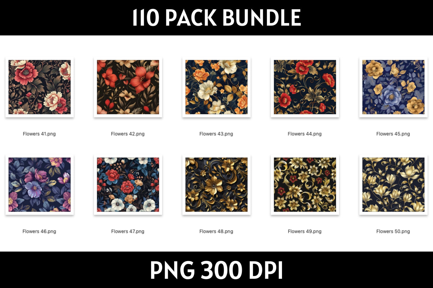 Flowers Tumbler Sublimation Bundle PNG 20 oz