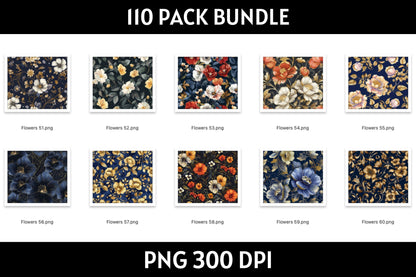 Flowers Tumbler Sublimation Bundle PNG 20 oz