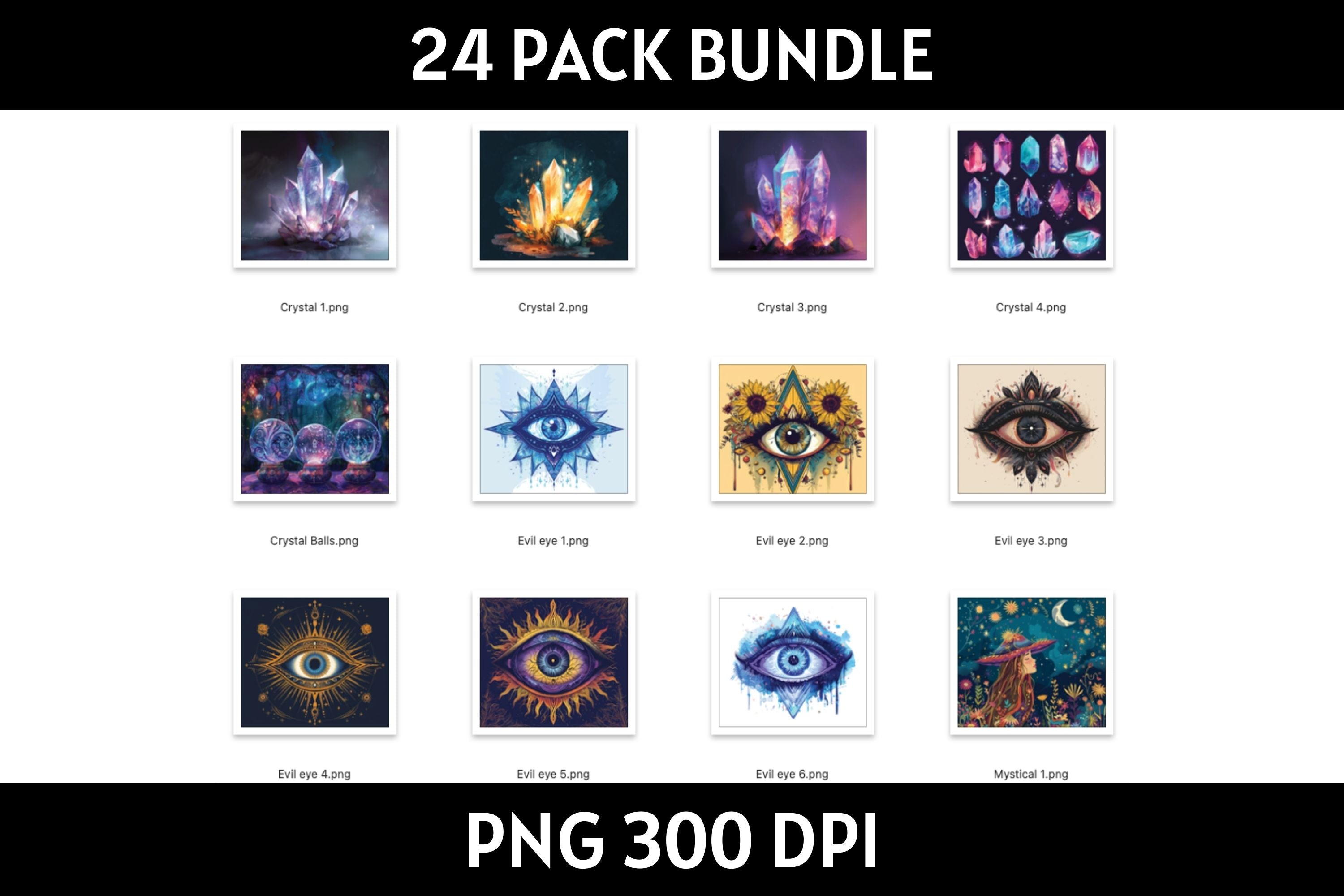 Mystical Tumbler Sublimation Bundle PNG 20 oz - Craft House SVG