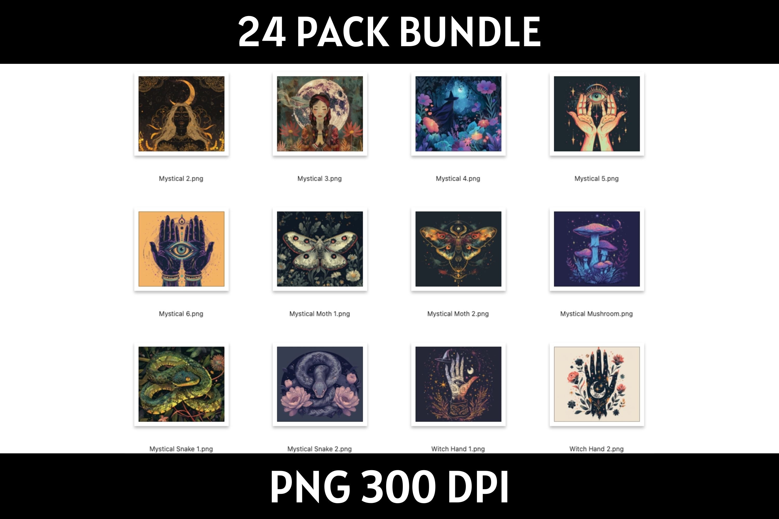 Mystical Tumbler Sublimation Bundle PNG 20 oz - Craft House SVG