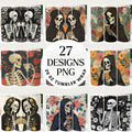 Skeleton Coffee Tumbler Sublimation Bundle PNG 20 oz - Craft House SVG