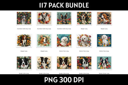Dog Illustration Tumbler Sublimation Bundle PNG 20 oz - Craft House SVG