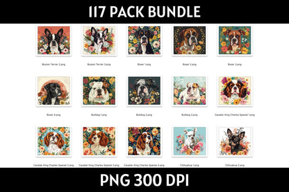 Dog Illustration Tumbler Sublimation Bundle PNG 20 oz - Craft House SVG