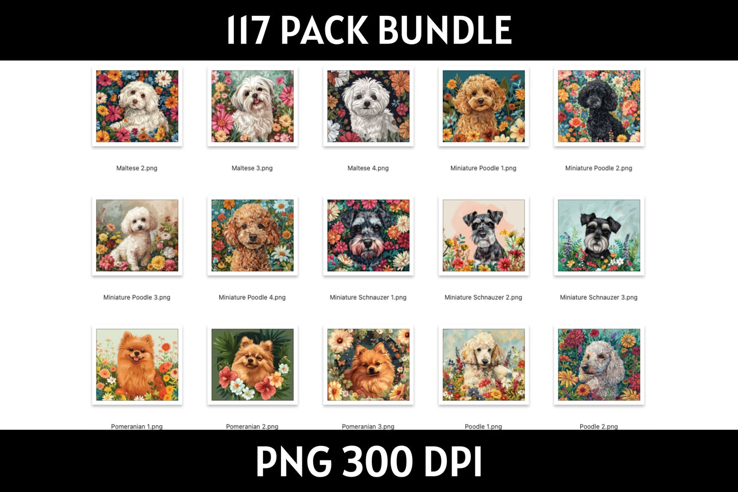 Dog Illustration Tumbler Sublimation Bundle PNG 20 oz
