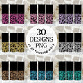 Glitter Leopard Tumbler Sublimation Bundle PNG 20 oz - Craft House SVG