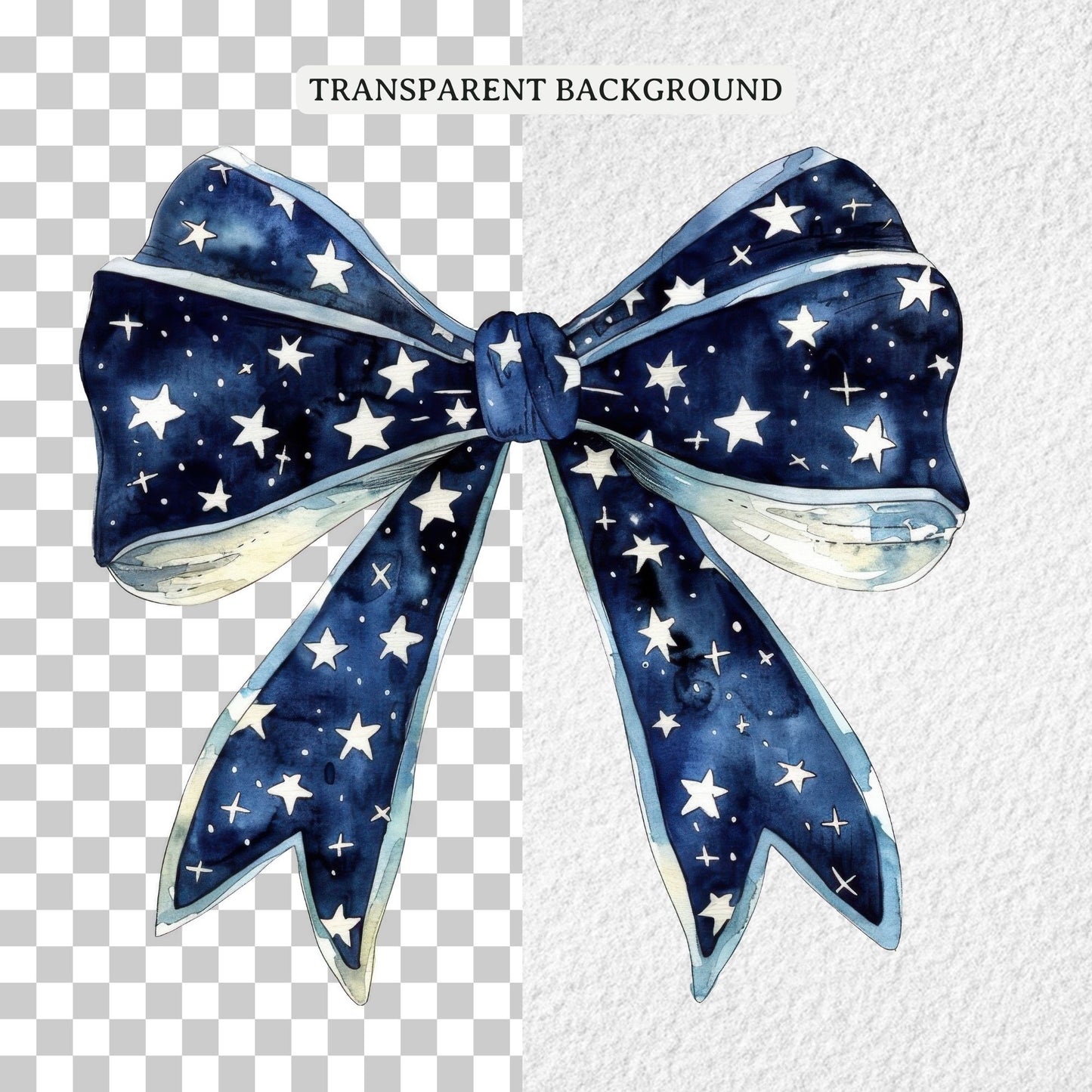 Red White and Blue Bow Clipart Bundle