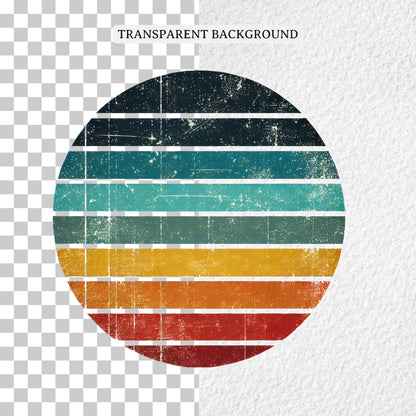 Retro Sunset Background Sublimation Bundle