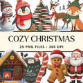 Cozy Christmas Clipart Sublimation Bundle