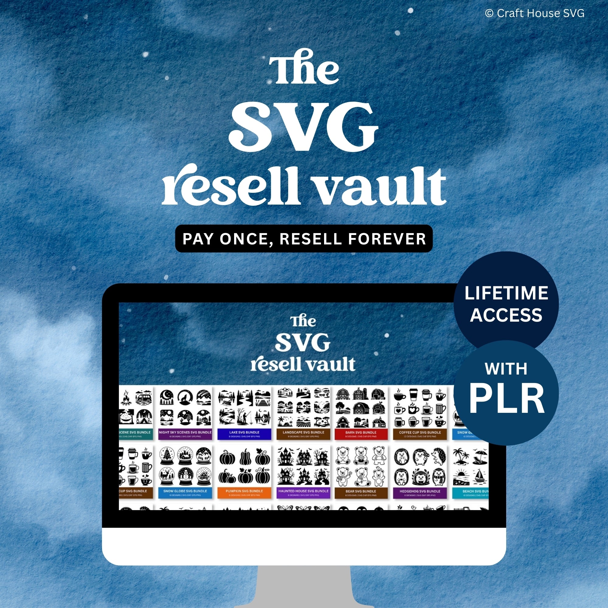 Whole Shop Lifetime Access with Resell Rights - Craft House SVG