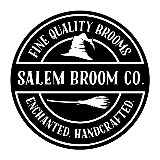 Salem Broom Co SVG design for Cricut, Silhouette, laser cutting, Halloween home decor.