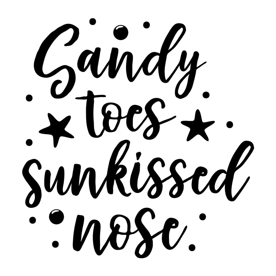 Sandy toes sunkissed nose SVG