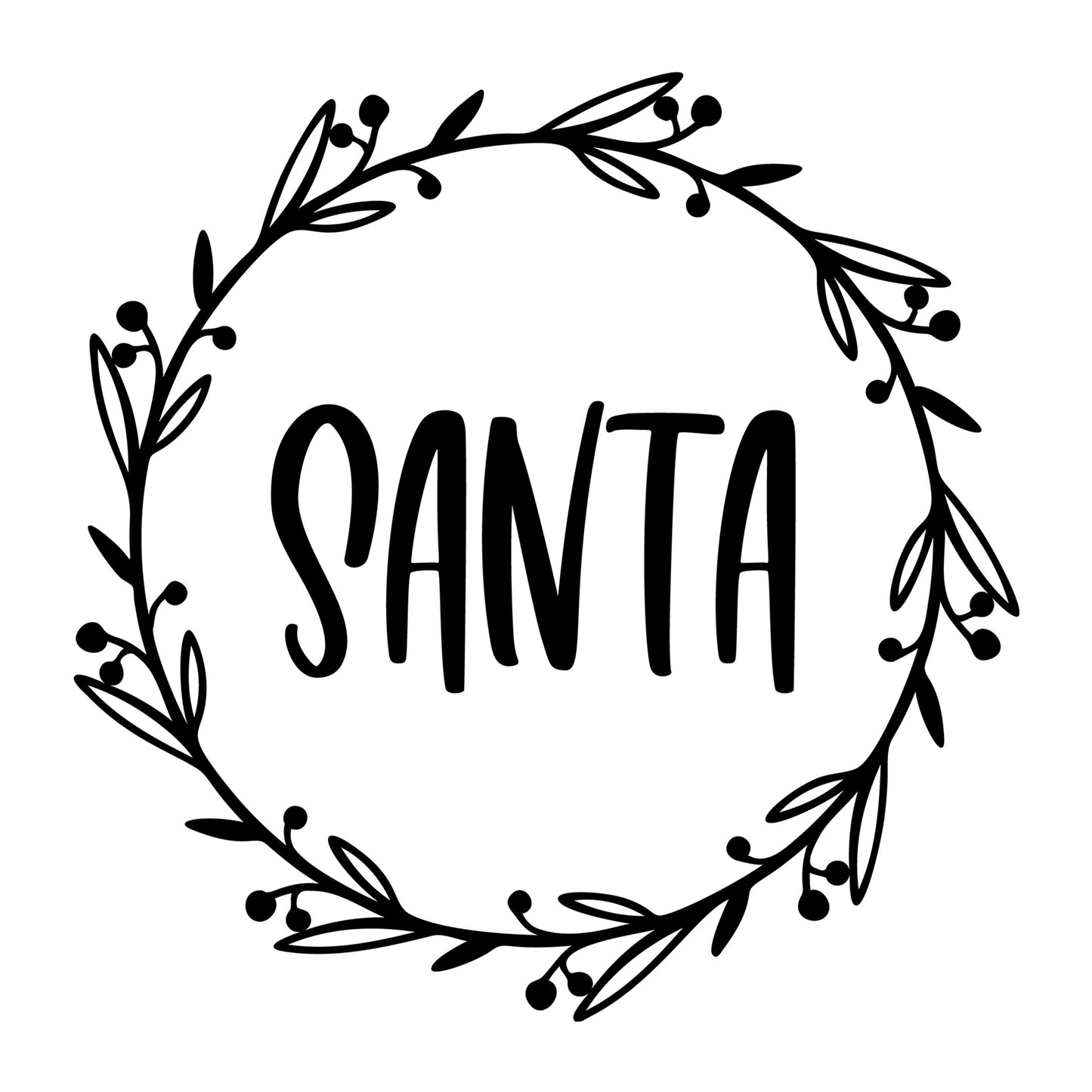 Santa SVG design for Cricut, Silhouette, laser cutting, vinyl, sublimation, and Christmas craft projects.