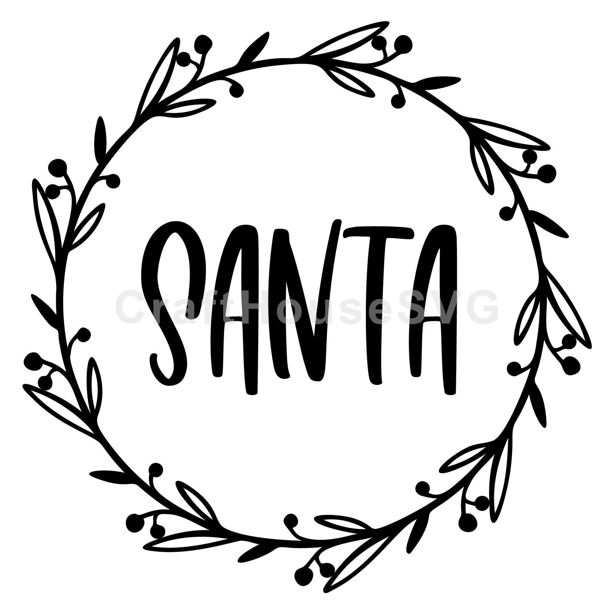 Santa Christmas Ornament SVG