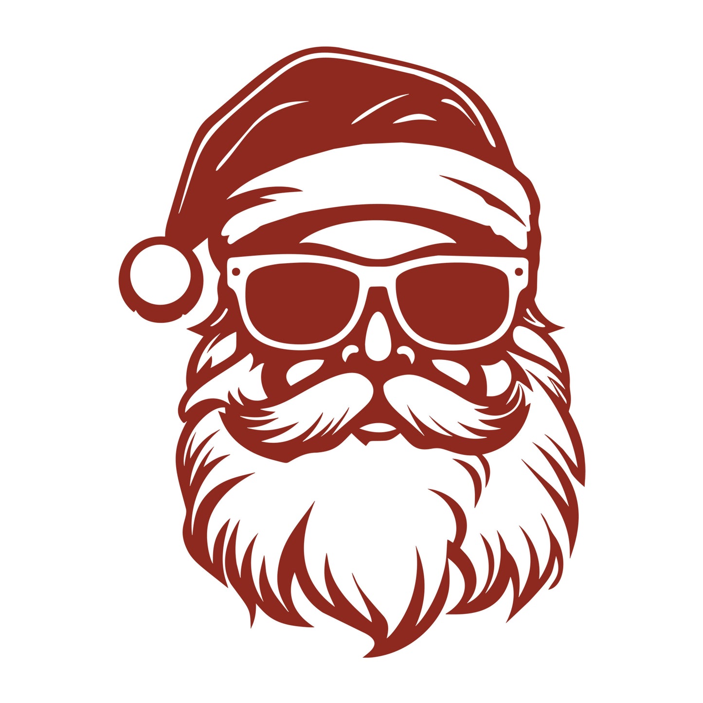 Santa SVG design for Cricut, Silhouette, laser cutting, vinyl, sublimation, and Christmas craft projects.