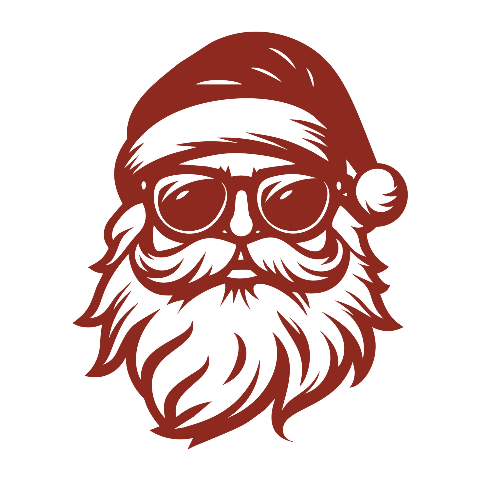 Santa SVG design for Cricut, Silhouette, laser cutting, vinyl, sublimation, and Christmas craft projects.