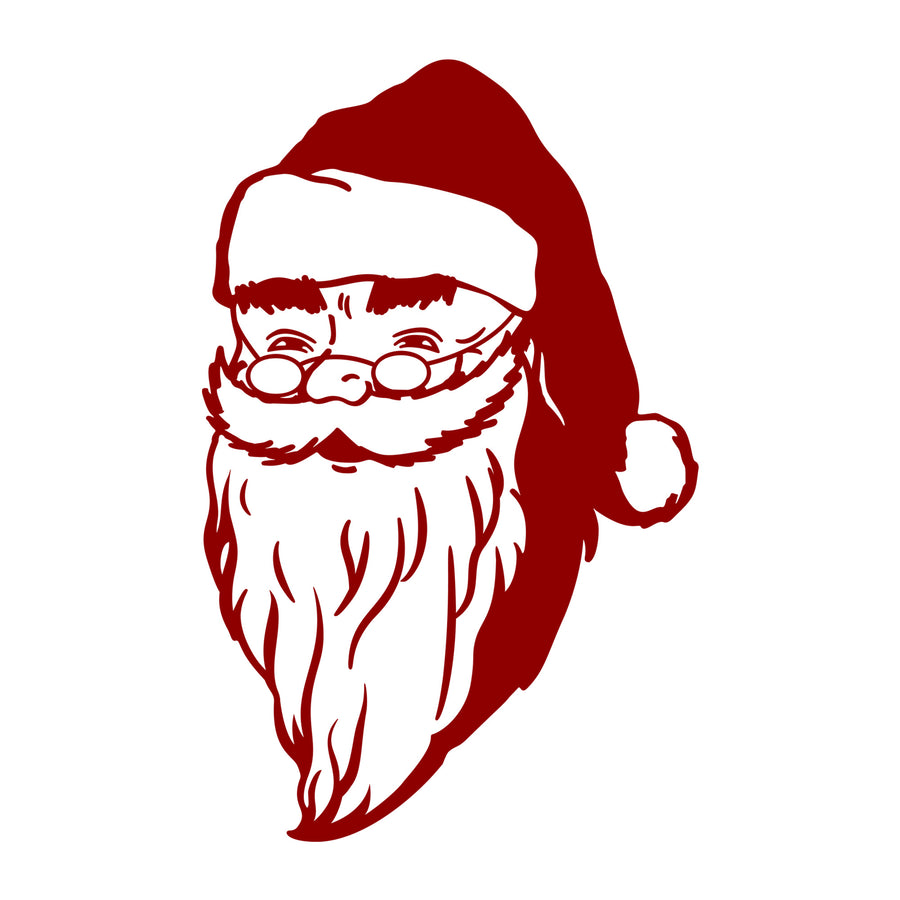 Santa Claus SVG design for Cricut, Silhouette, laser cutting, vinyl, sublimation, and Christmas craft projects.