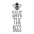 Save The Bees Vertical SVG design for Cricut, Silhouette, laser cutting, vinyl, sublimation, and bee craft projects.