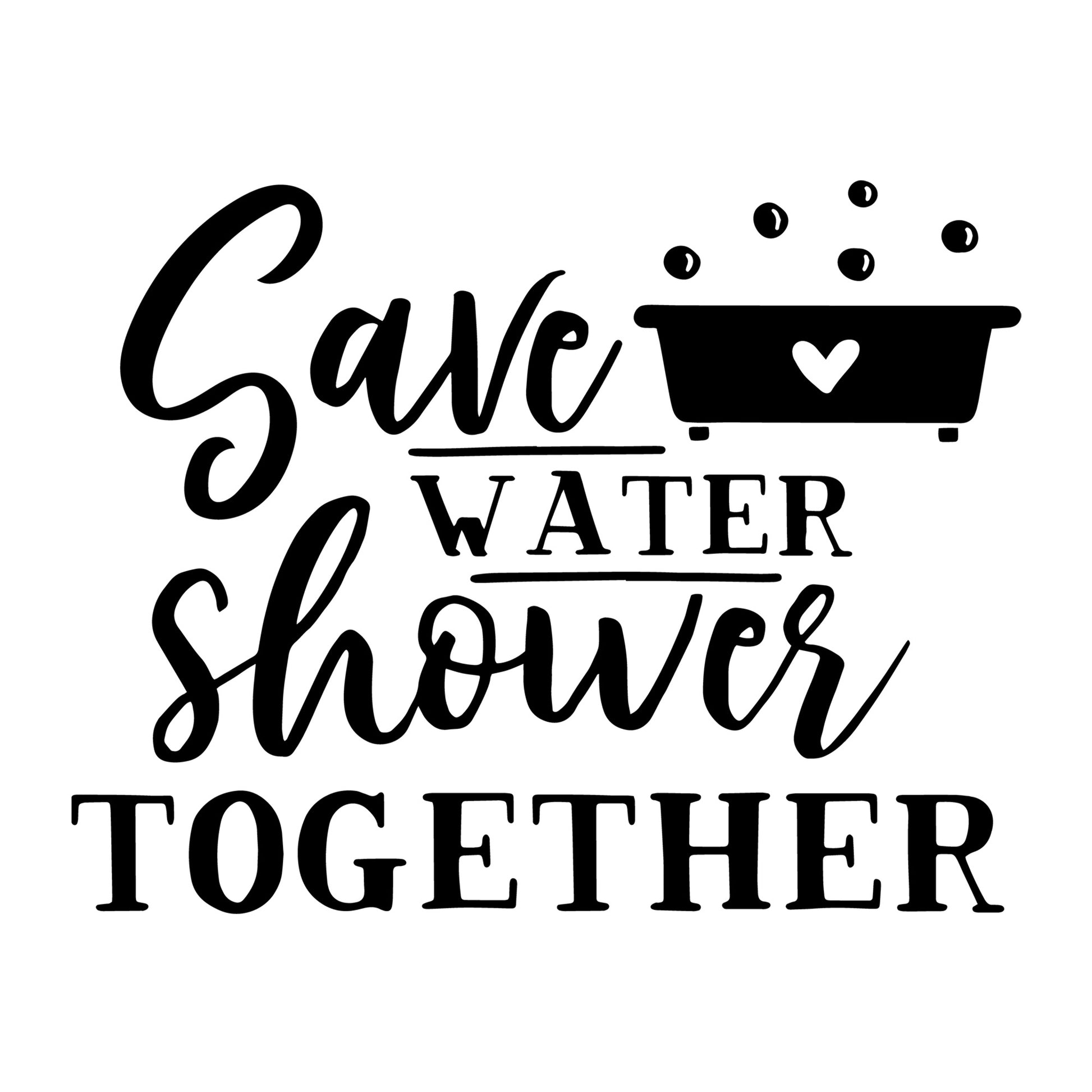 Save water shower together SVG
