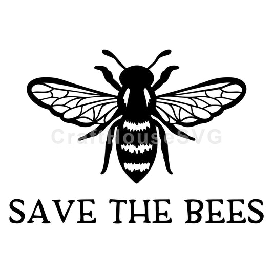 Save The Bees SVG , Spring, Honey Bee Cut File