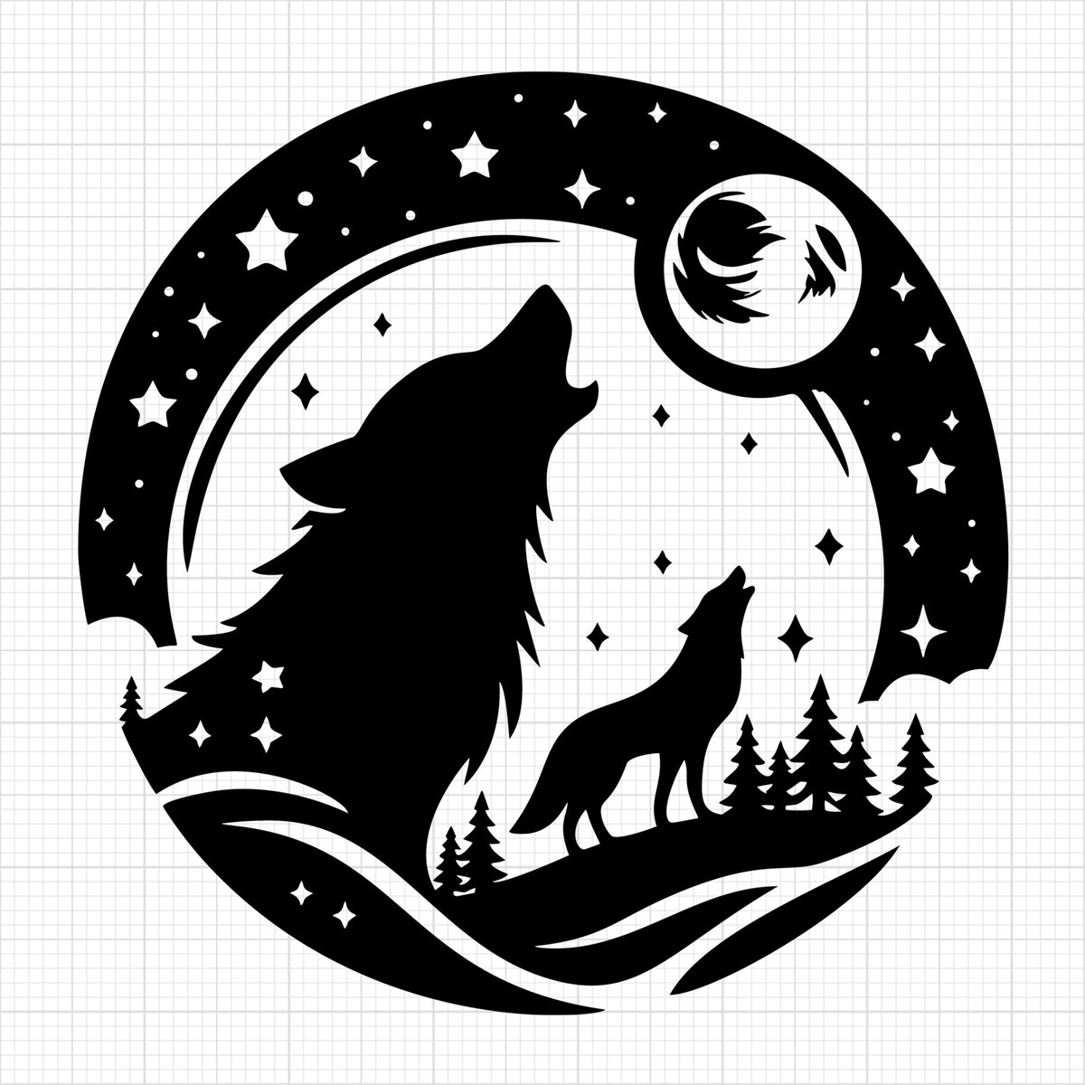 Scenic Wolves Howling