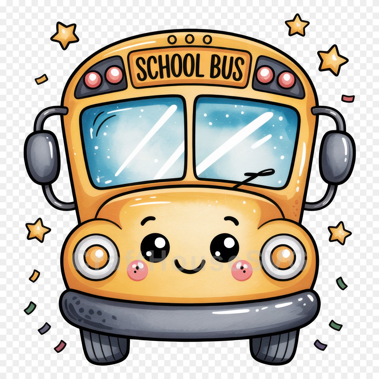Kawaii Back to School Clipart Bundle