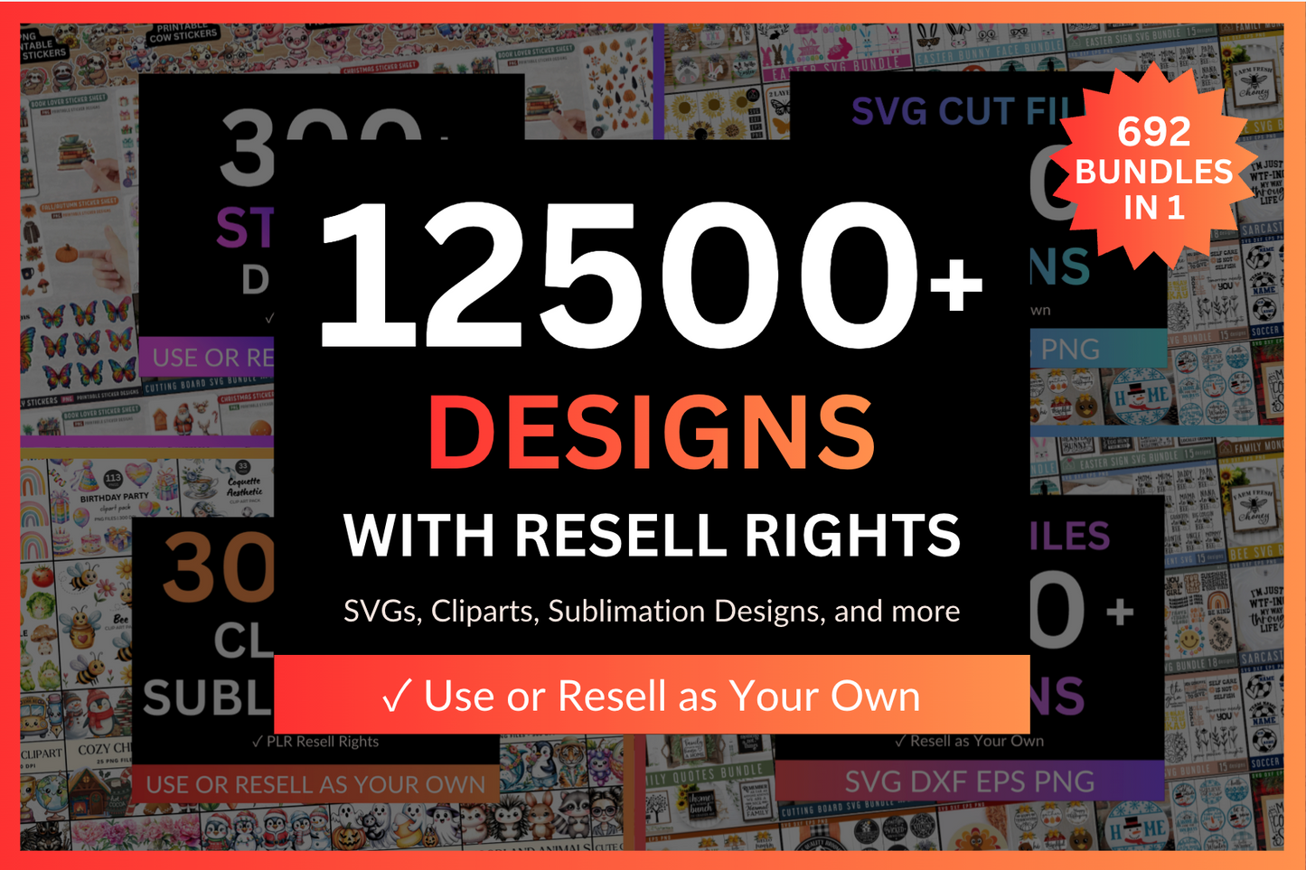 12500 Designs PLR Mega Bundle with Resell Rights - Craft House SVG