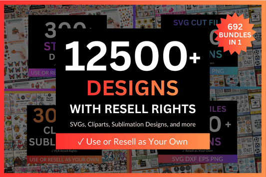 12500 Designs PLR Mega Bundle with Resell Rights - Craft House SVG