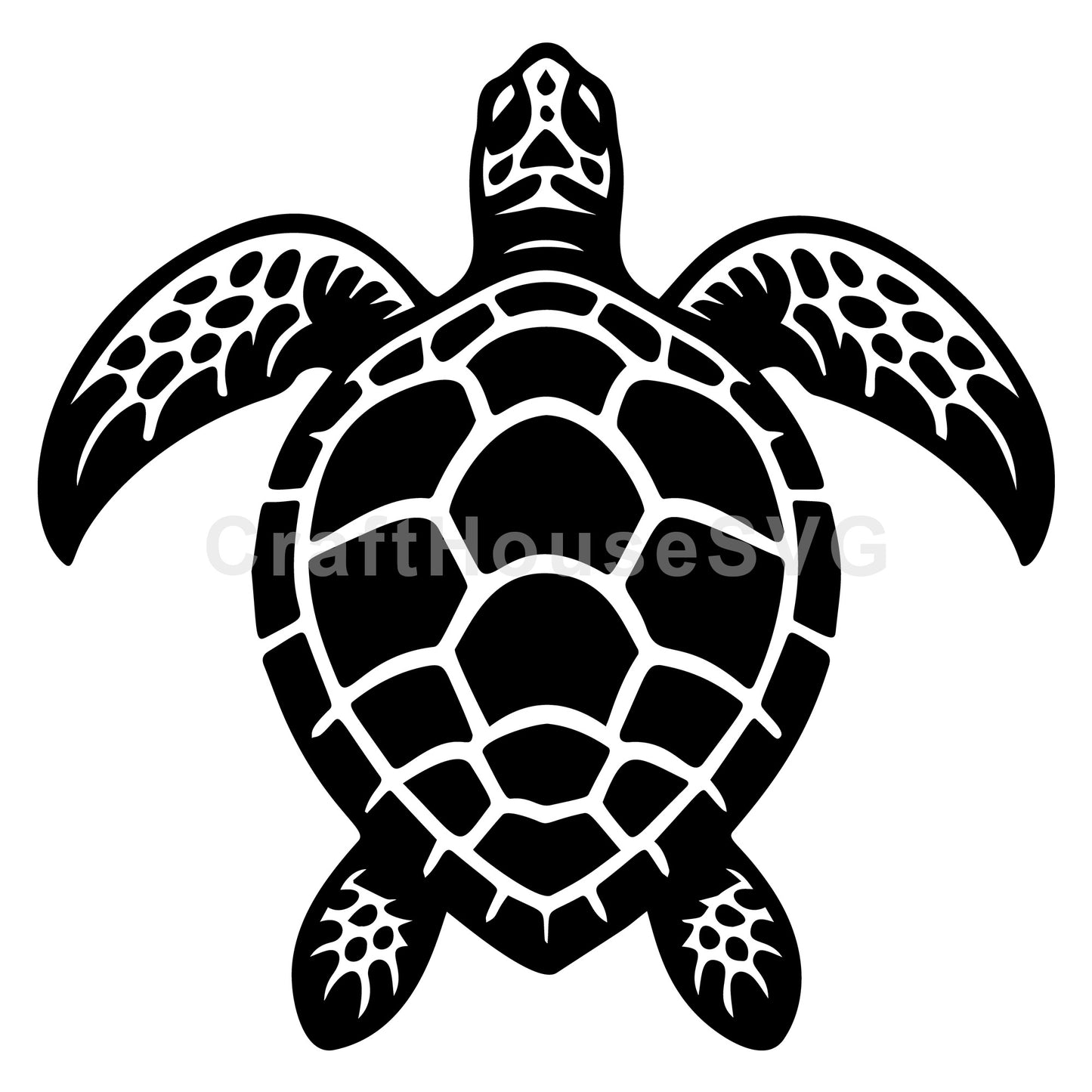 Sea Turtle SVG Silhouette - Craft House SVG