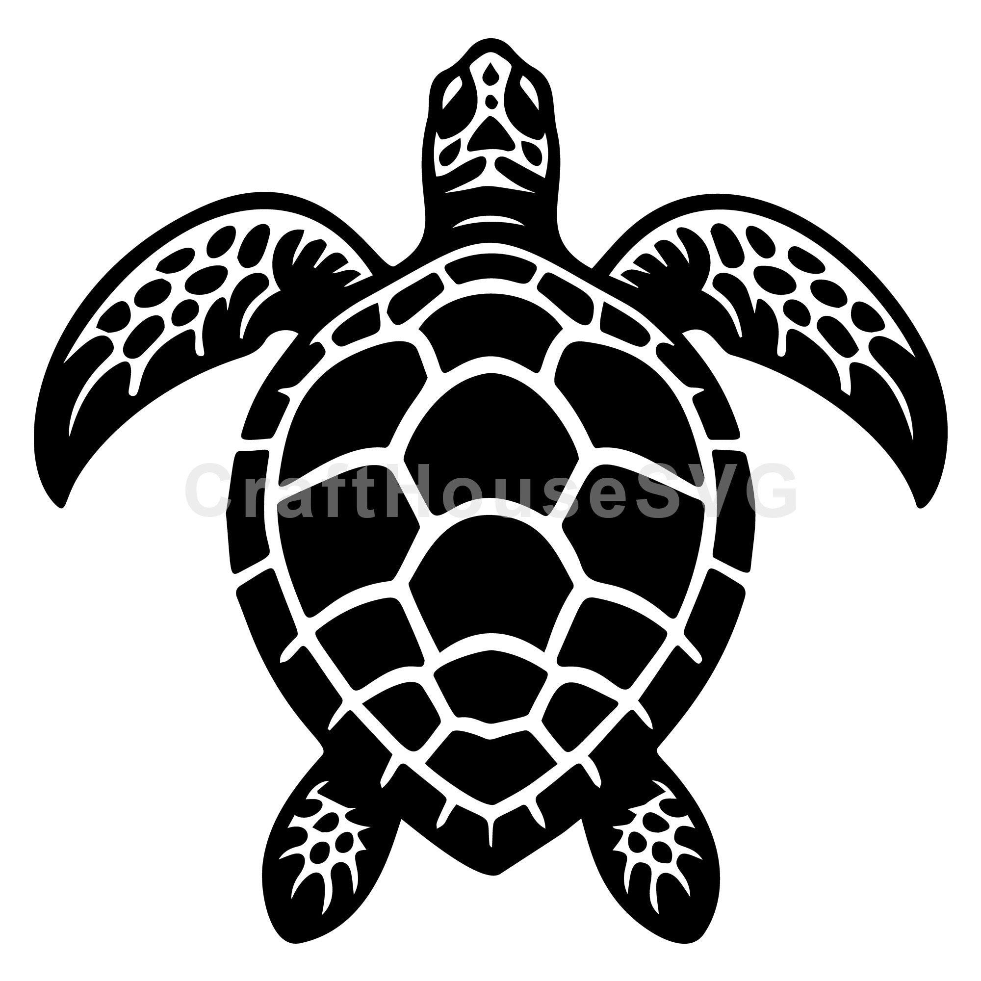 Sea Turtle SVG Silhouette