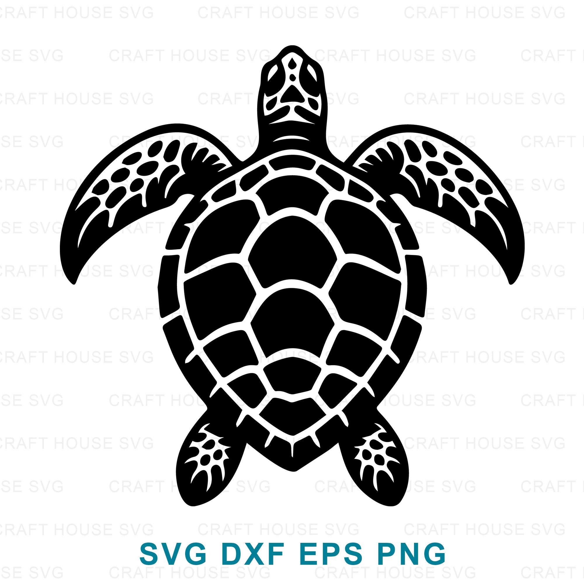 Sea Turtle SVG Silhouette - Craft House SVG