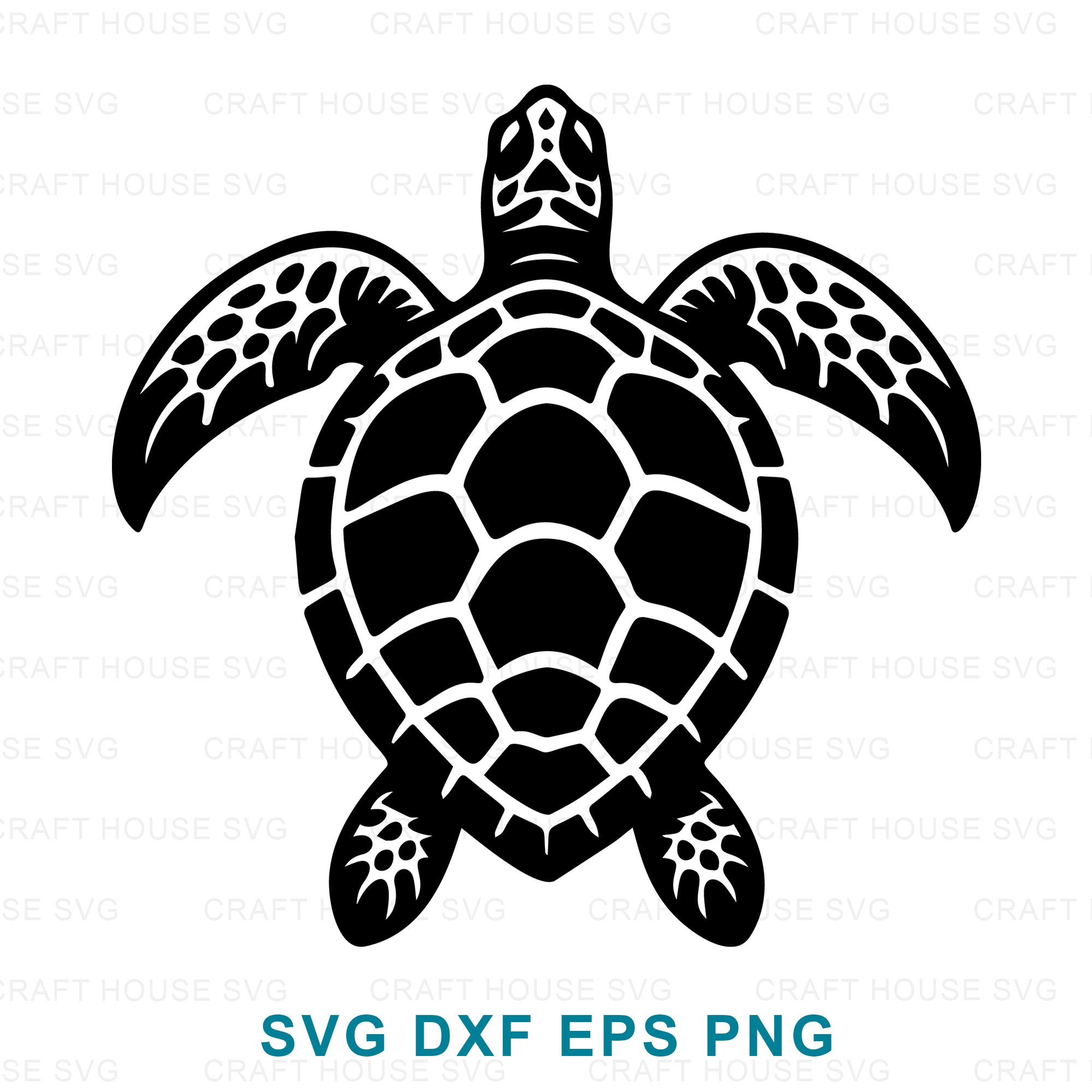 Sea Turtle SVG Silhouette