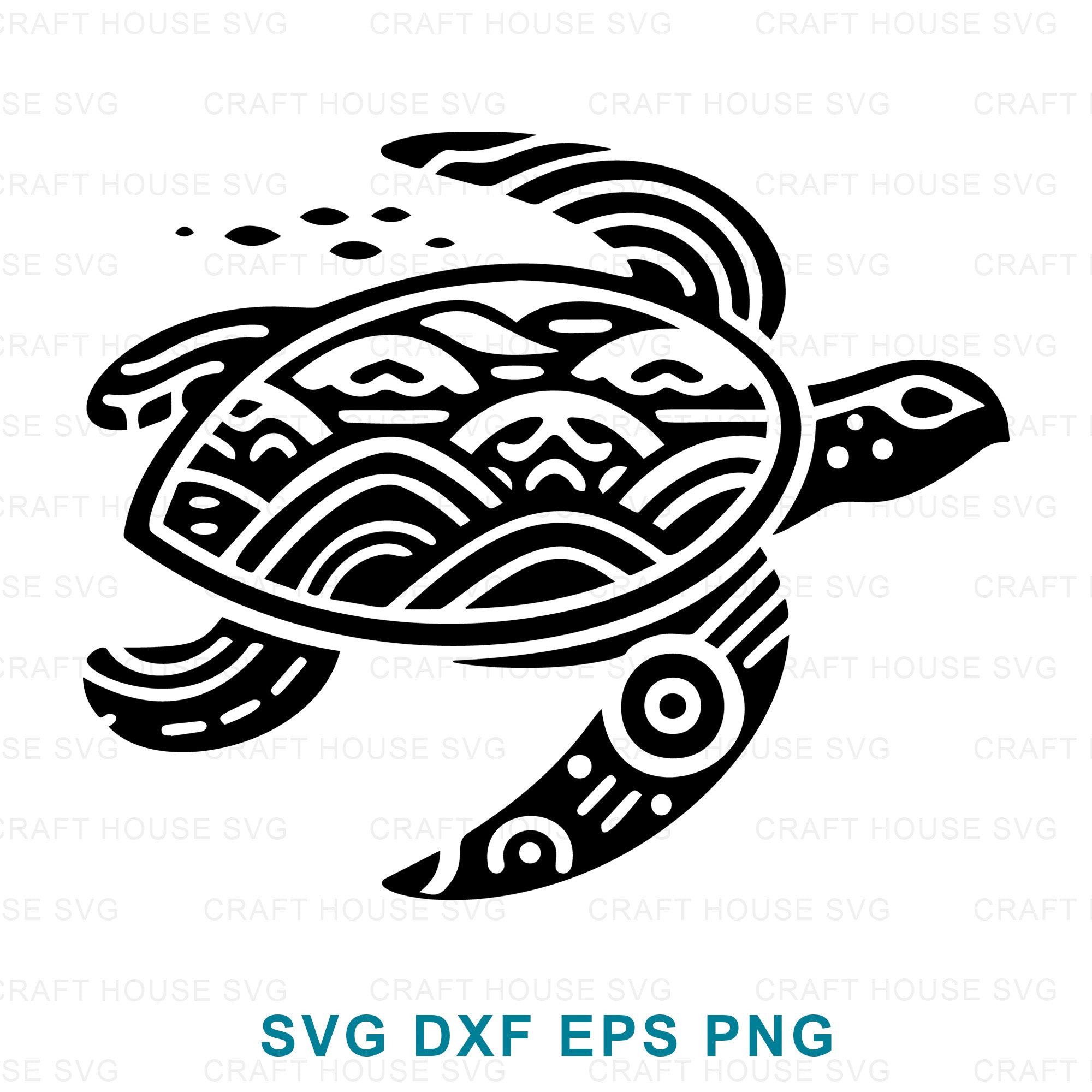 Sea Turtle Silhouette SVG - Craft House SVG