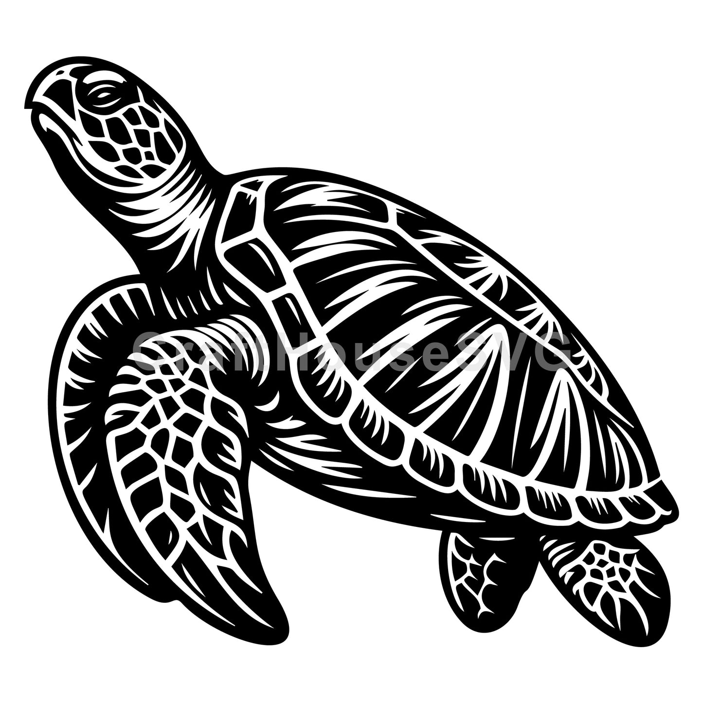 Sea Turtle SVG Cut Files DXF EPS PNG