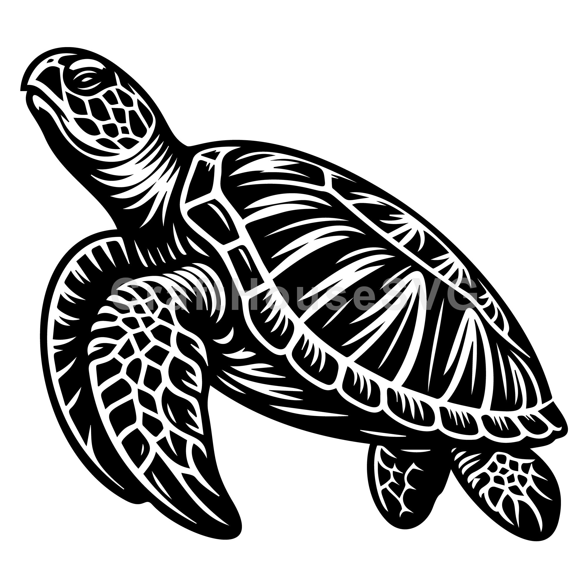 Sea Turtle SVG Cut Files DXF EPS PNG