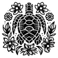 FREE Floral Sea Turtle SVG - Craft House SVG